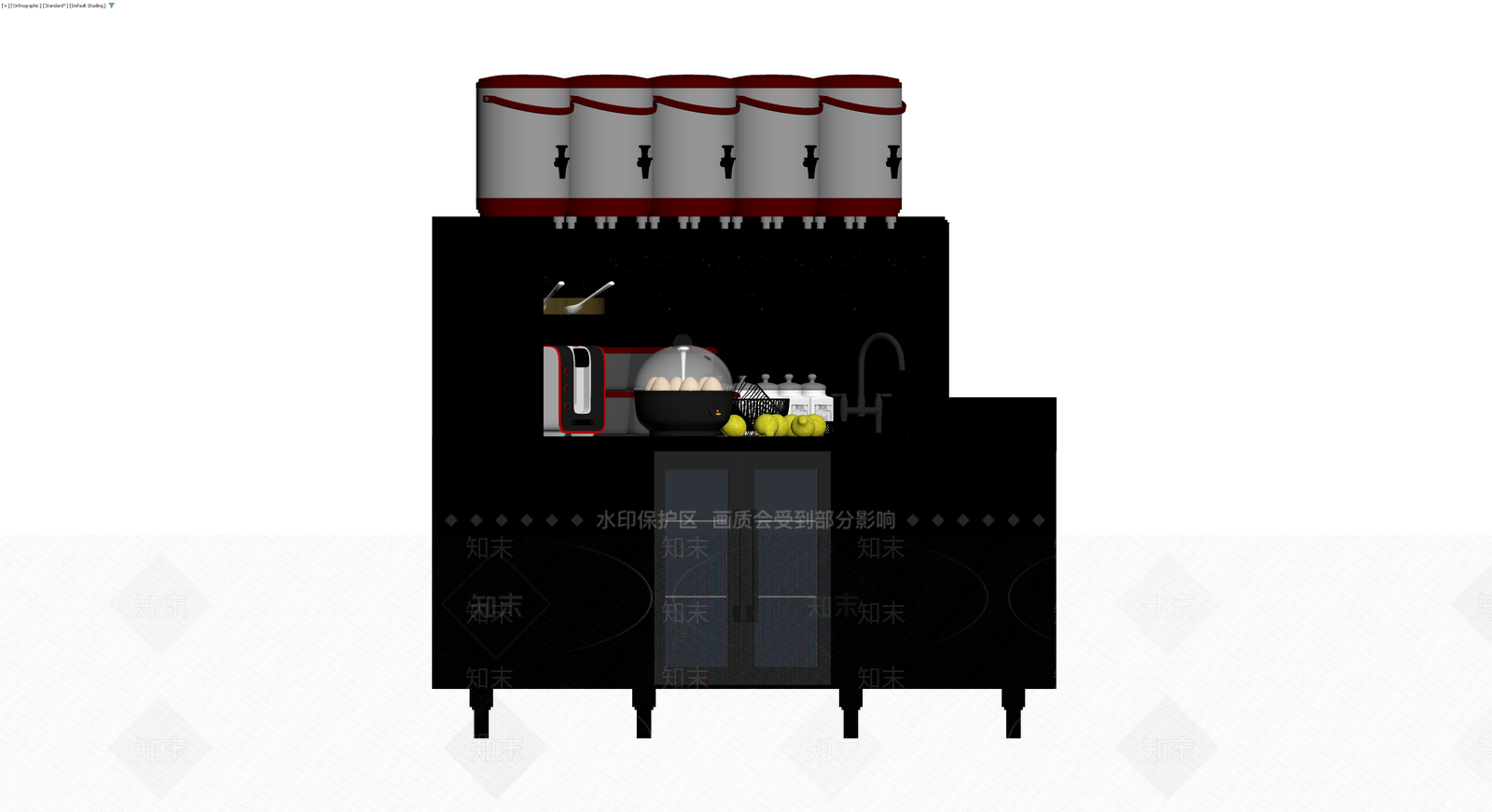 商用饮品台组合3D模型下载【ID:1230178211】