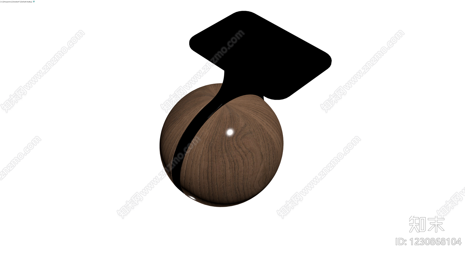 黑木配色落地台灯3D模型下载【ID:1230868104】