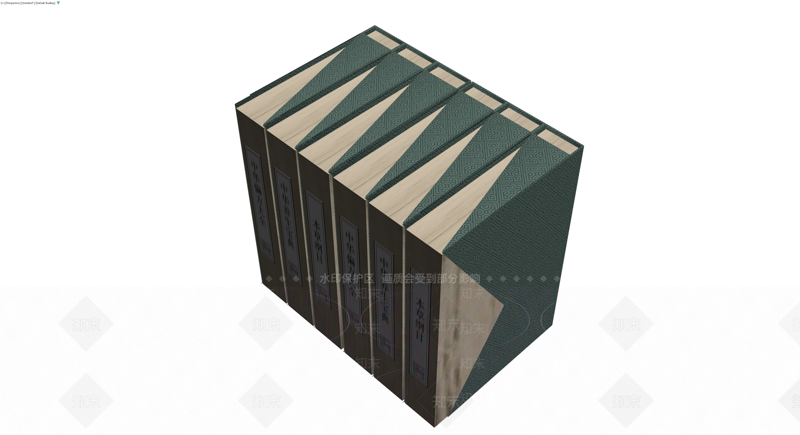 中式古籍书套组合3D模型下载【ID:1230622982】
