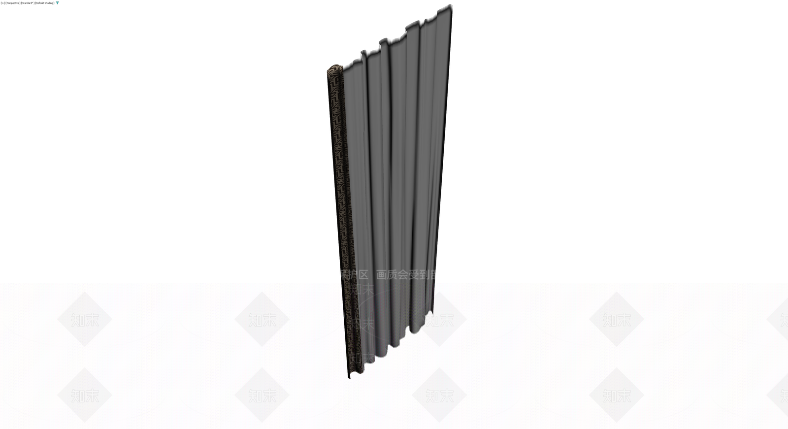 垂感窗帘布艺组件3D模型下载【ID:1229969207】