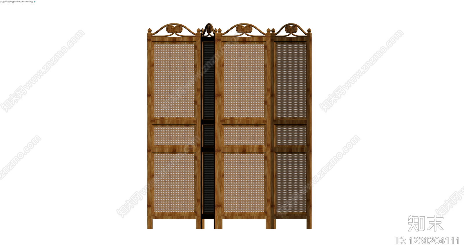 四折竹编屏风3D模型下载【ID:1230204111】