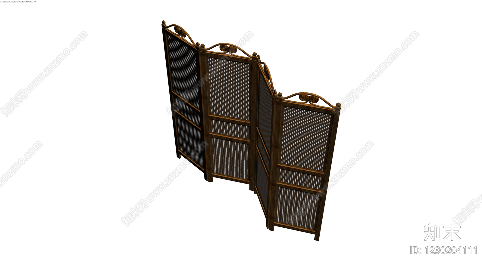四折竹编屏风3D模型下载【ID:1230204111】