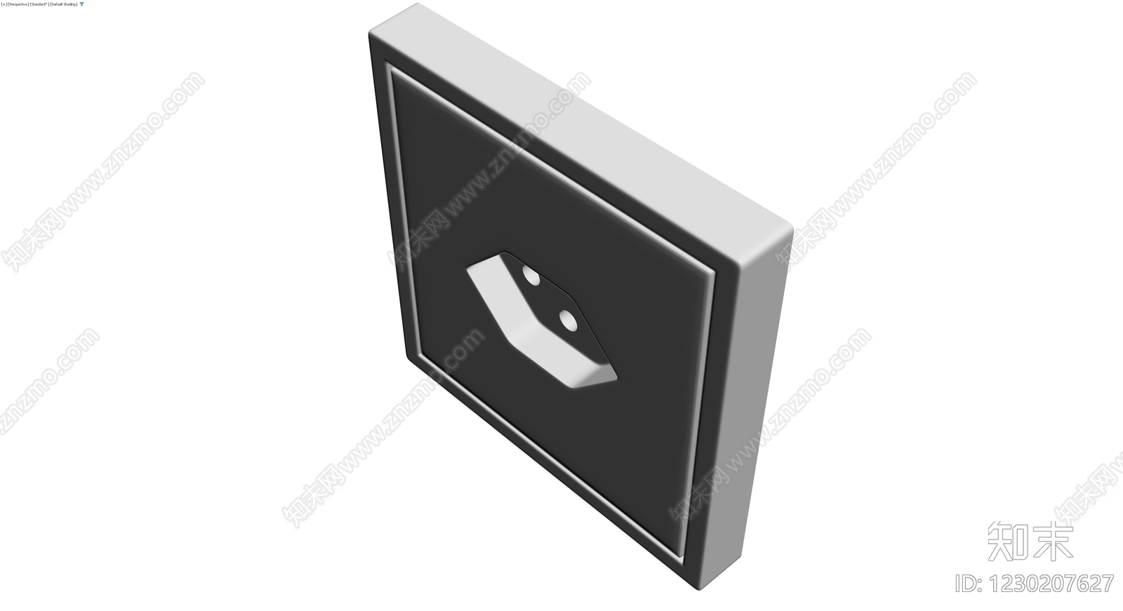 灰色面板电源插座3D模型下载【ID:1230207627】