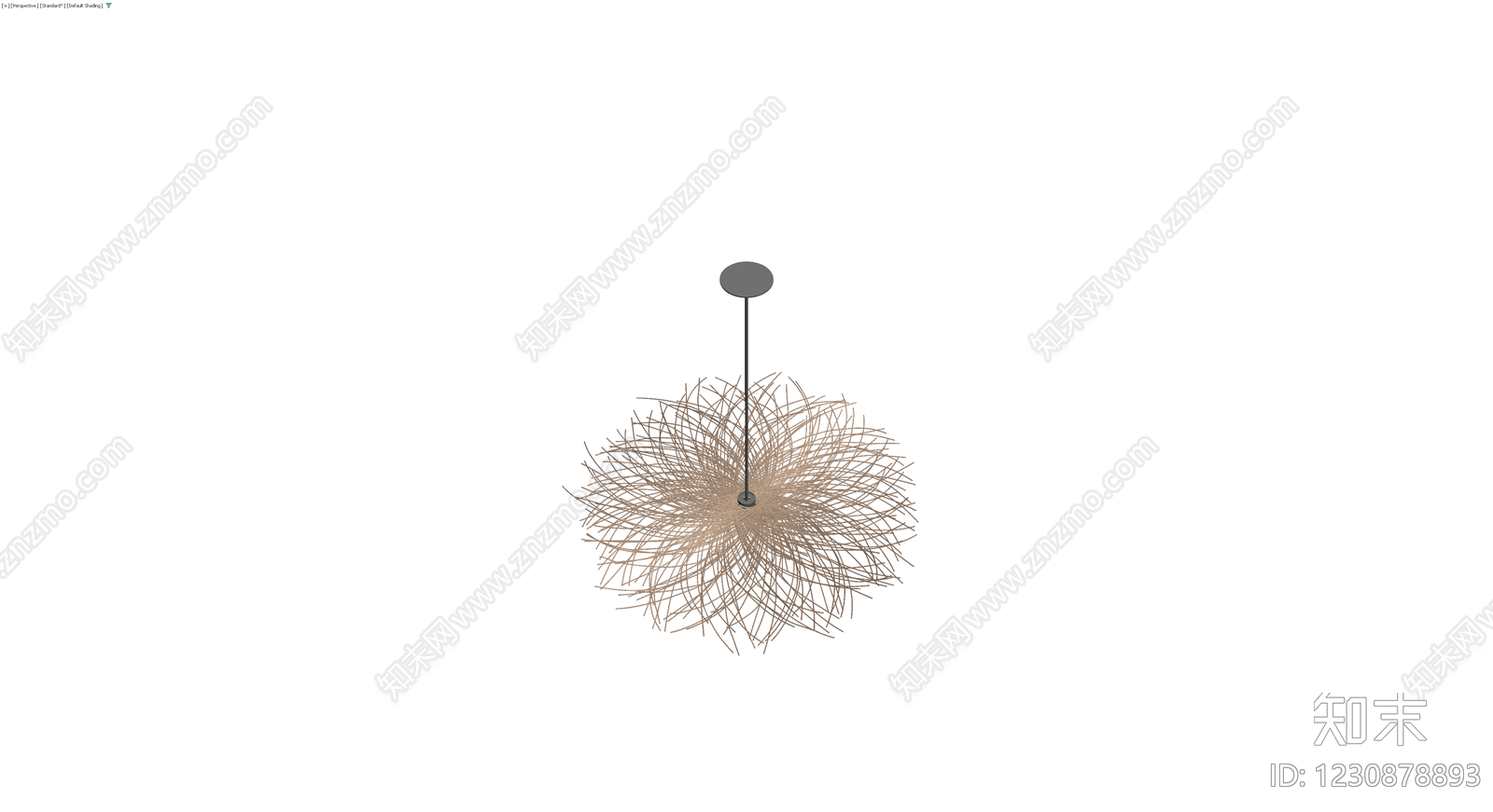 藤条艺术吊灯3D模型下载【ID:1230878893】