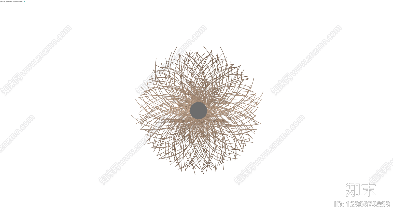 藤条艺术吊灯3D模型下载【ID:1230878893】