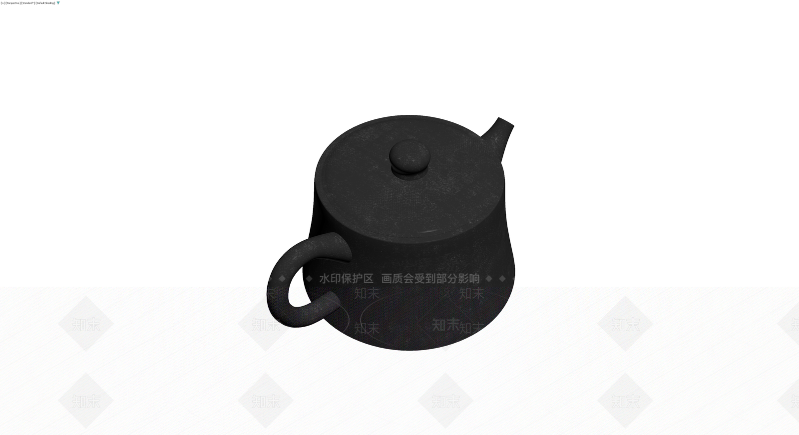 黑色纹理茶壶3D模型下载【ID:1230709323】
