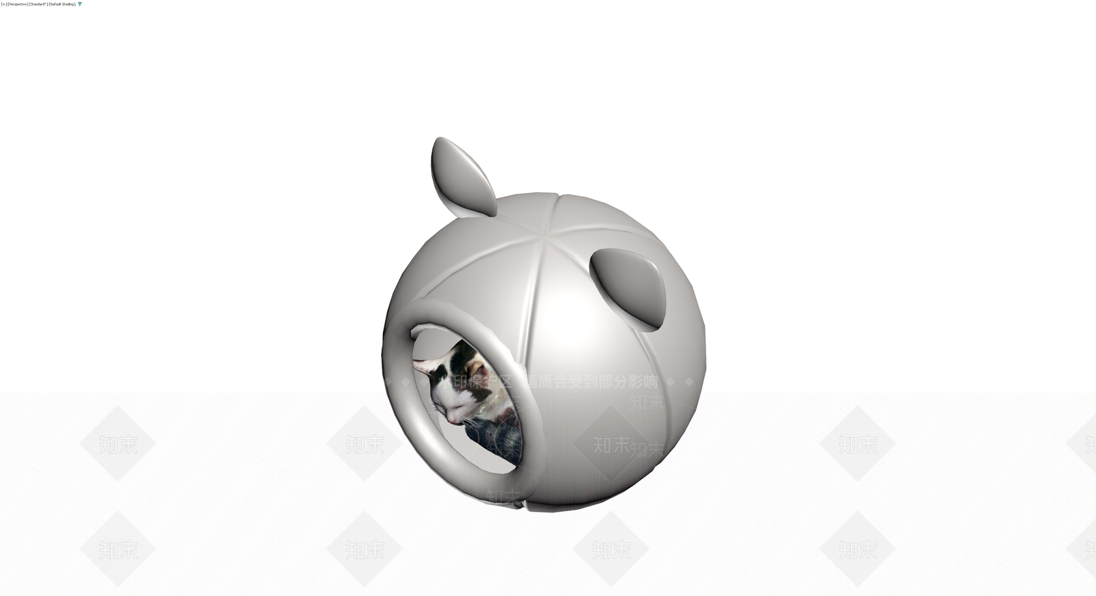 卡通猫窝造型摆件3D模型下载【ID:1230386466】