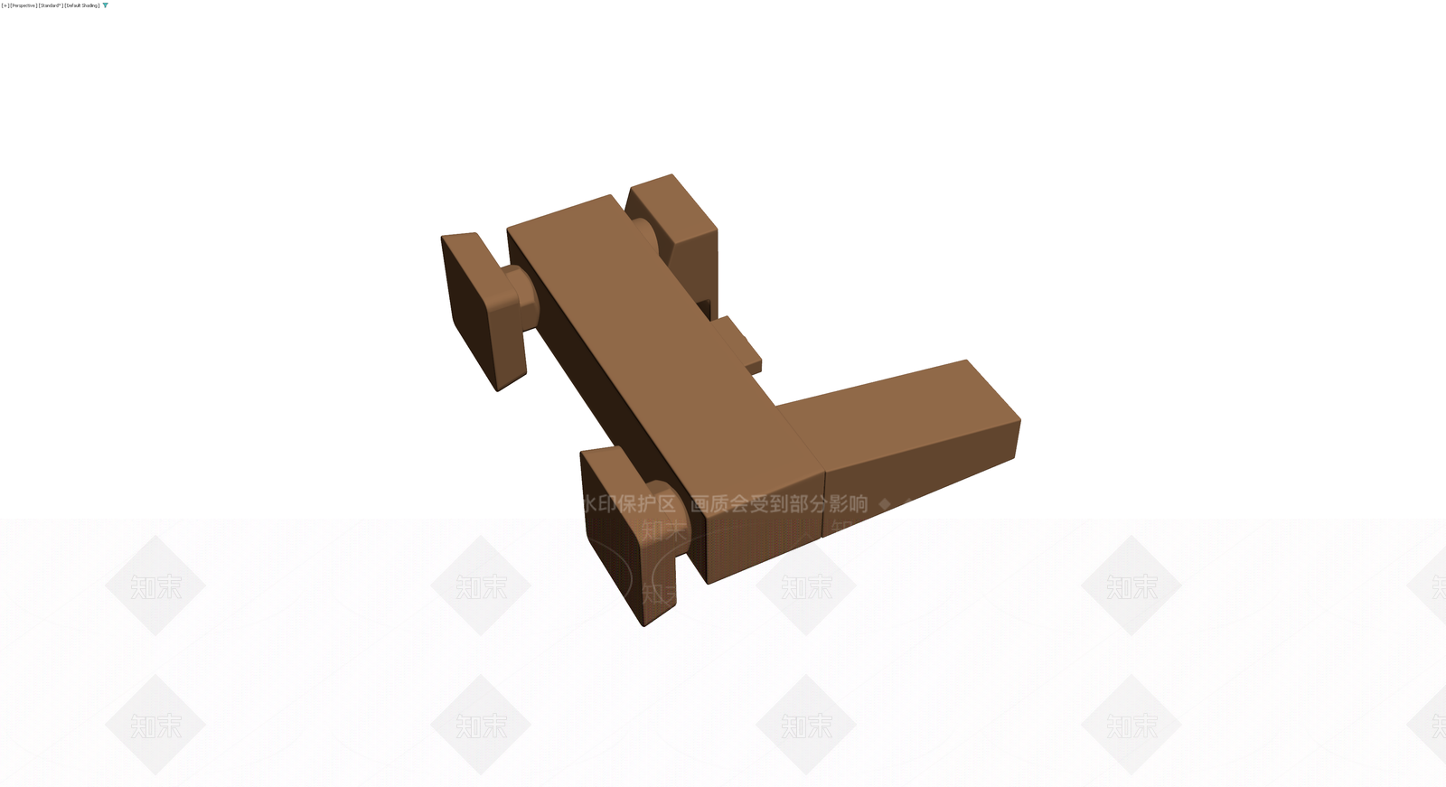 棕色木质机械结构件3D模型下载【ID:1229962539】