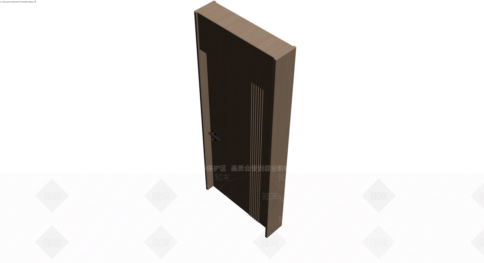 现代风格双拼木门3D模型下载【ID:1230166775】