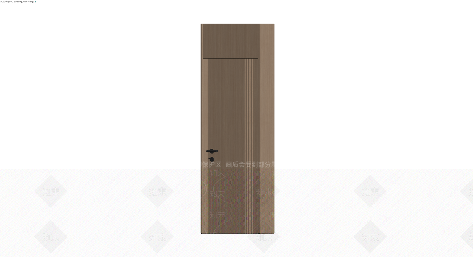 现代风格双拼木门3D模型下载【ID:1230166775】