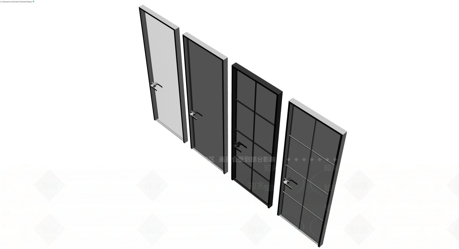 四款室内门模型展示3D模型下载【ID:1230747320】