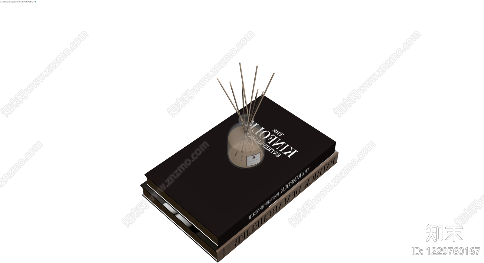 书籍与香薰组合3D模型下载【ID:1229760167】