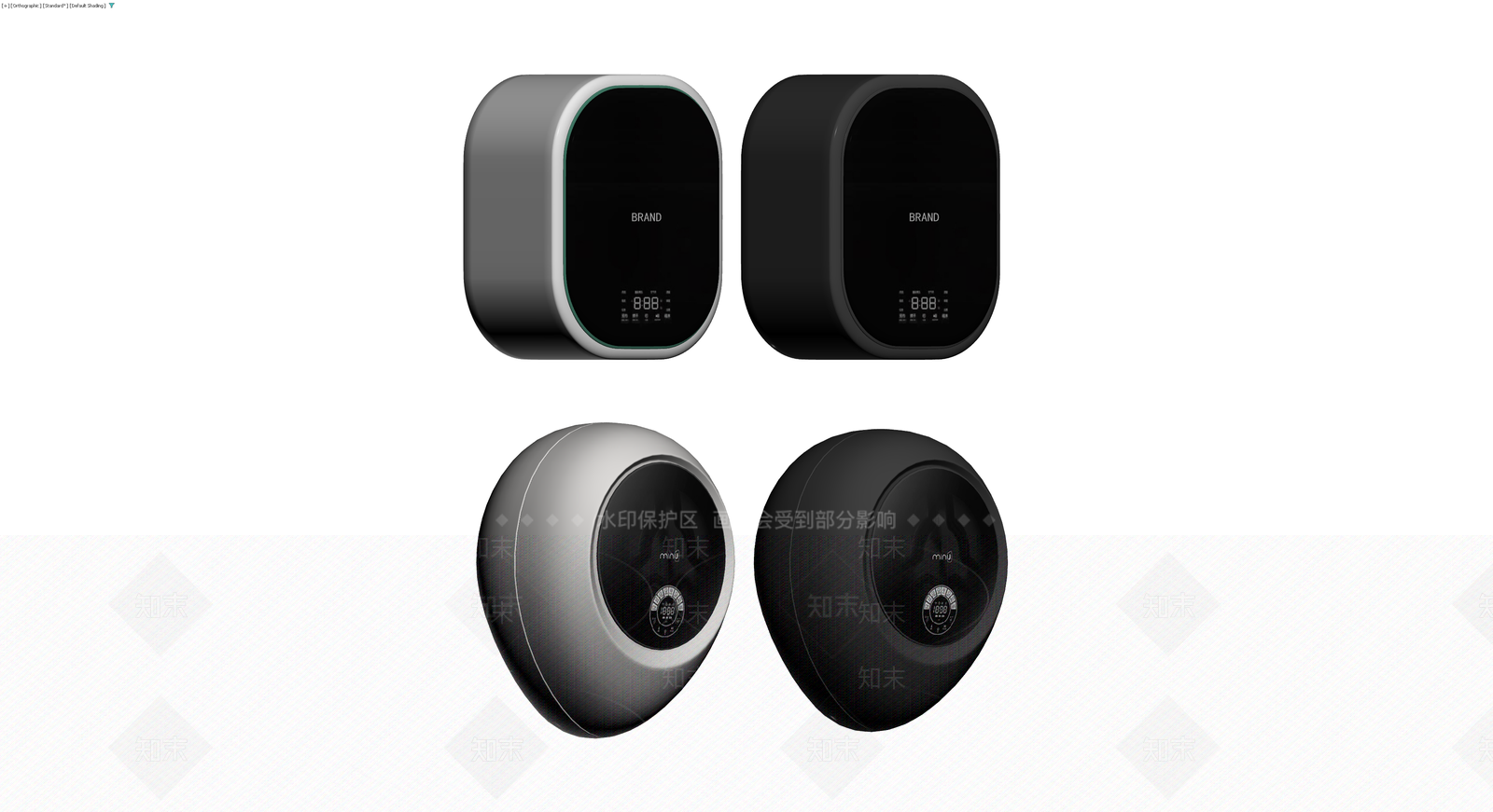 黑白配色智能电器模型3D模型下载【ID:1229939231】