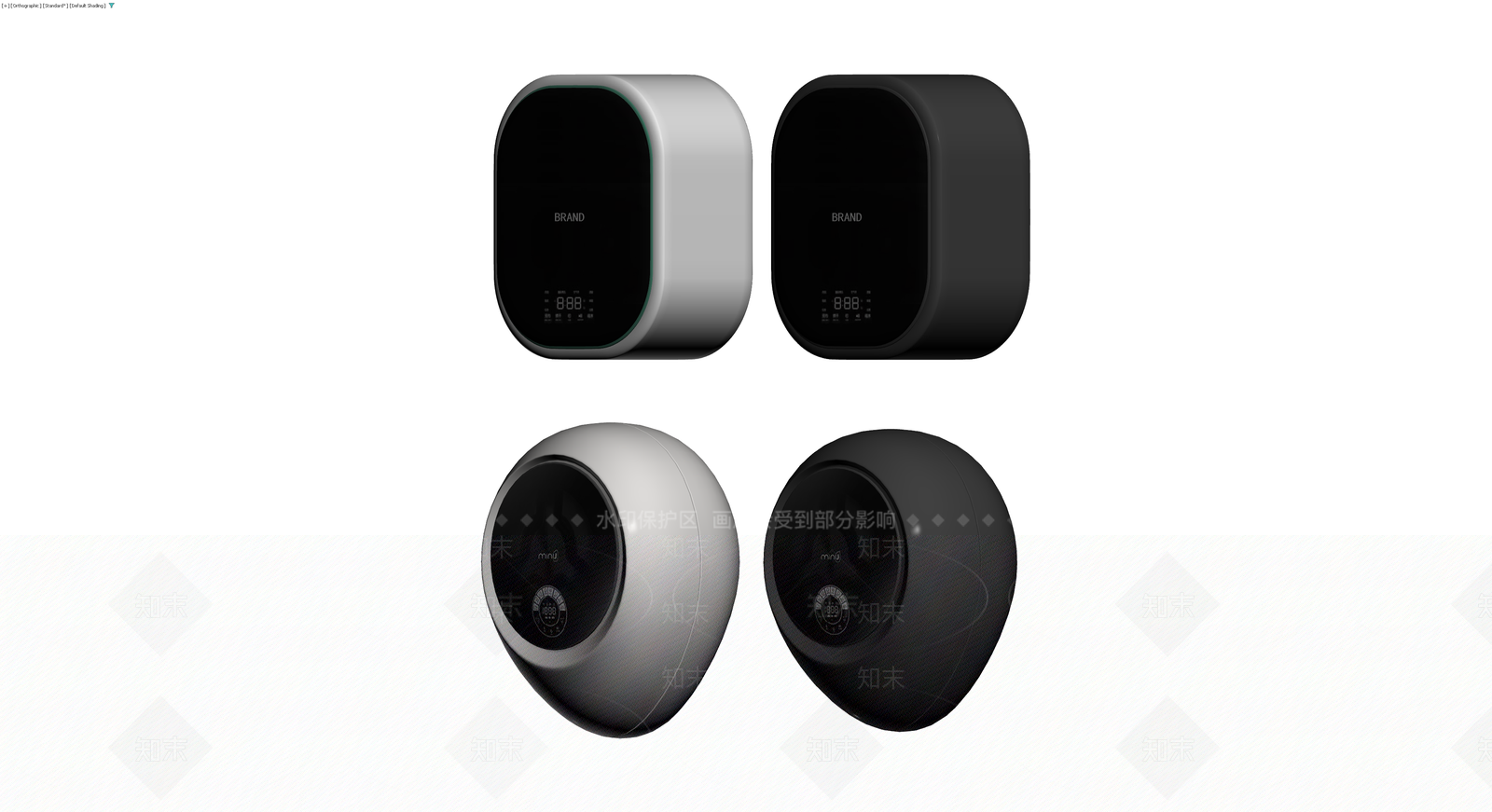 黑白配色智能电器模型3D模型下载【ID:1229939231】