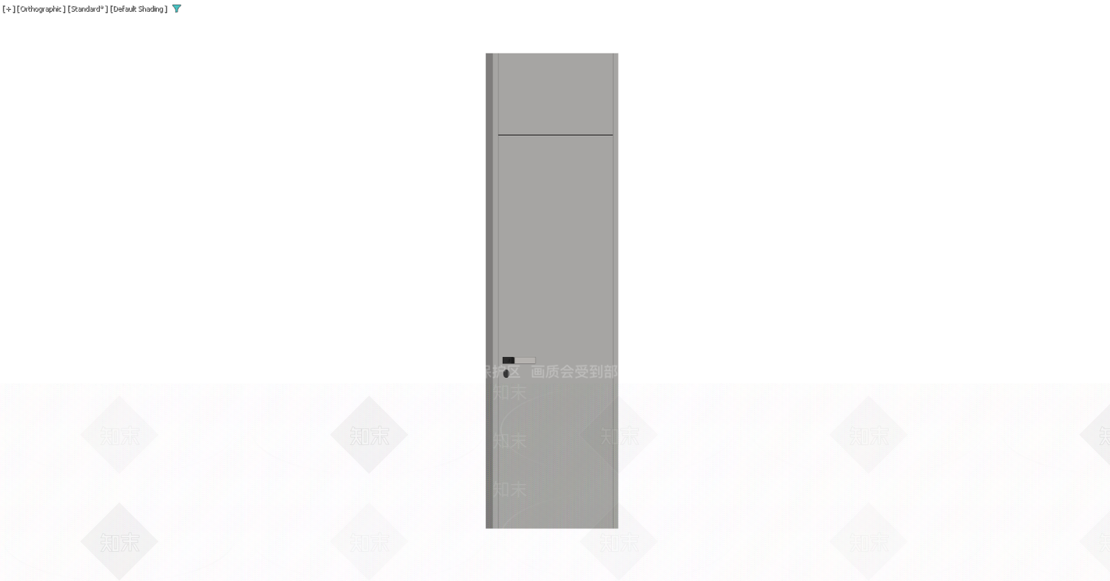 灰色平开门体模型3D模型下载【ID:1229591143】