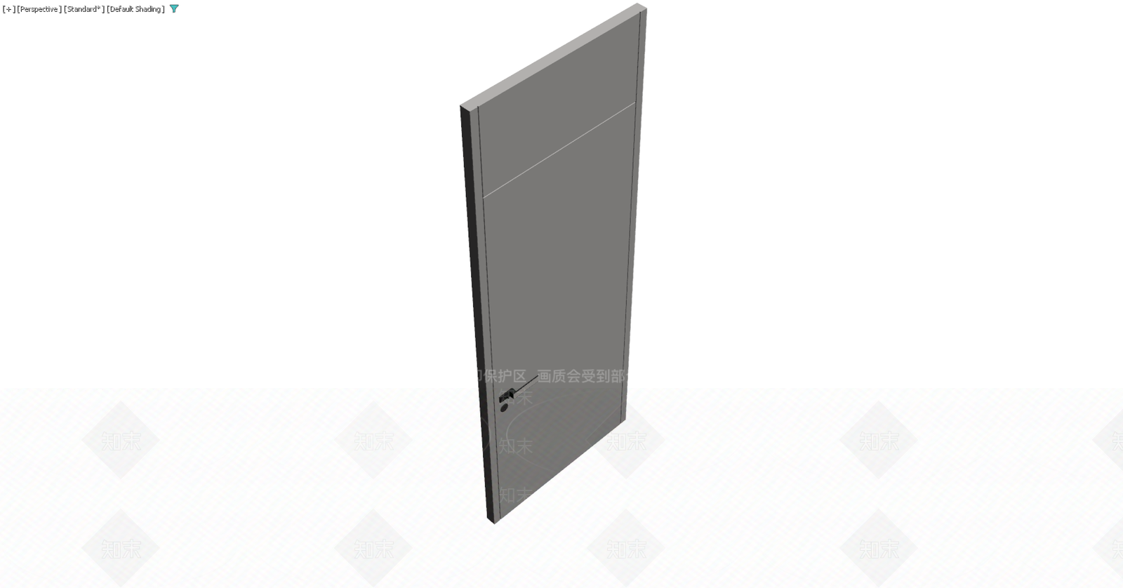 灰色平开门体模型3D模型下载【ID:1229591143】