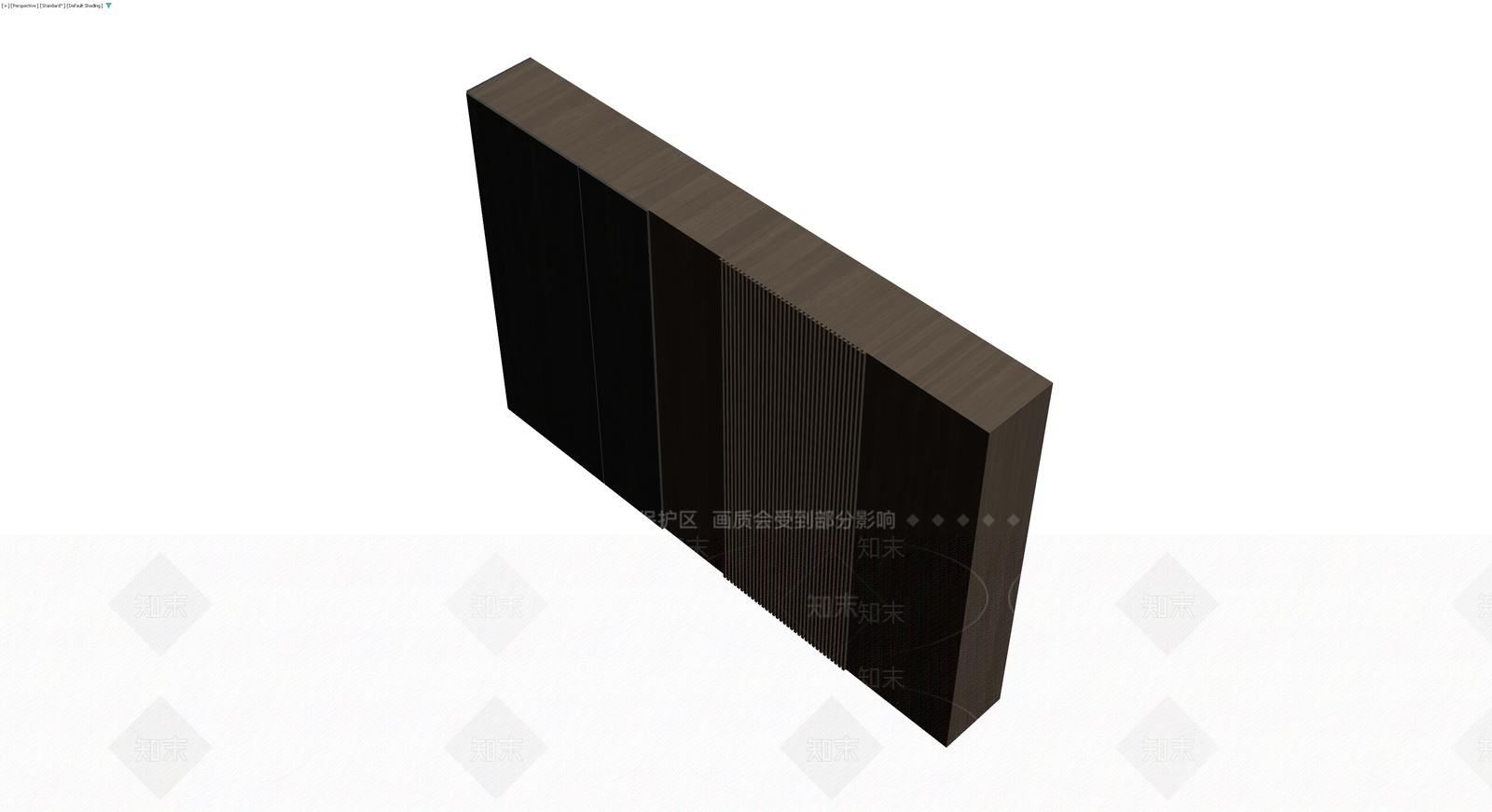 深色木纹组合柜体3D模型下载【ID:1229845127】