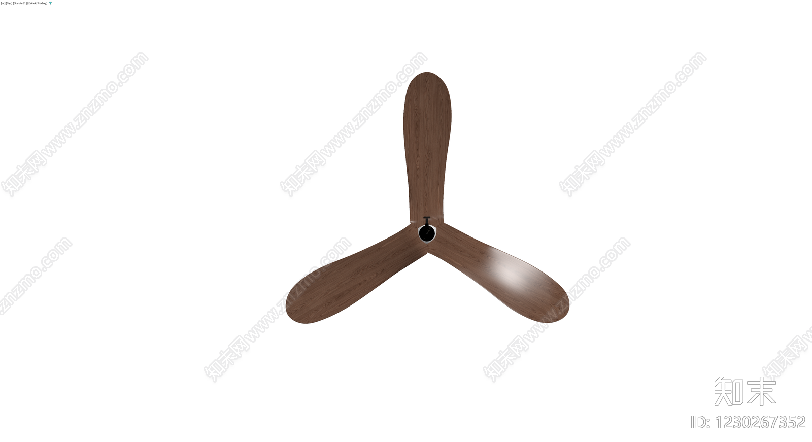 三叶木质吊灯3D模型下载【ID:1230267352】