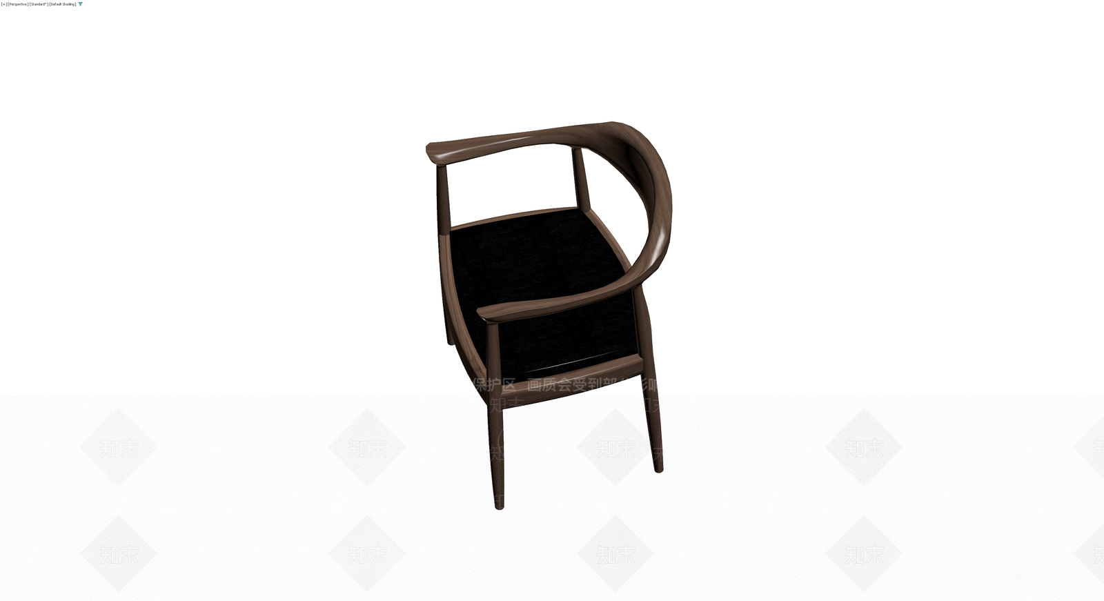 深色实木扶手椅3D模型下载【ID:1230362808】