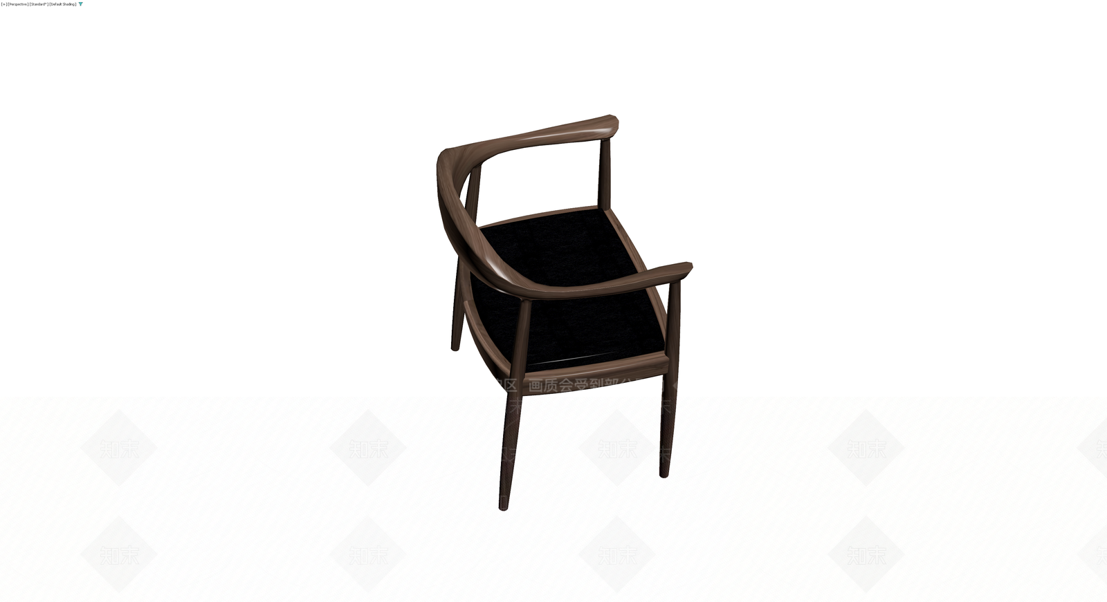 深色实木扶手椅3D模型下载【ID:1230362808】
