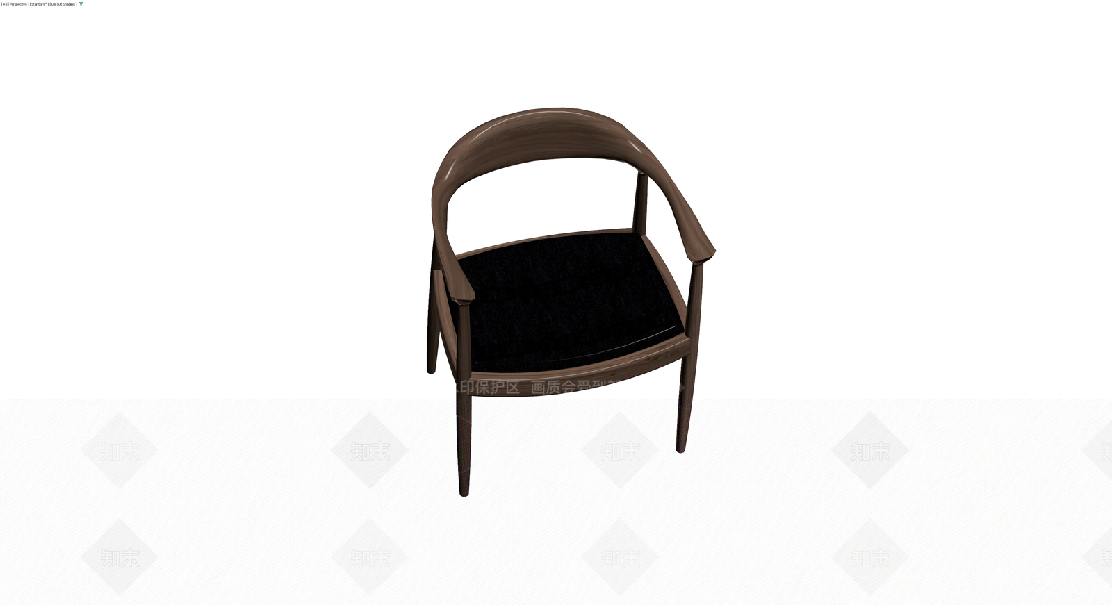 深色实木扶手椅3D模型下载【ID:1230362808】