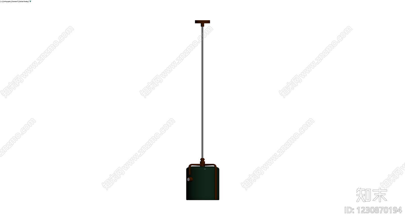 深绿色立式落地灯3D模型下载【ID:1230870194】