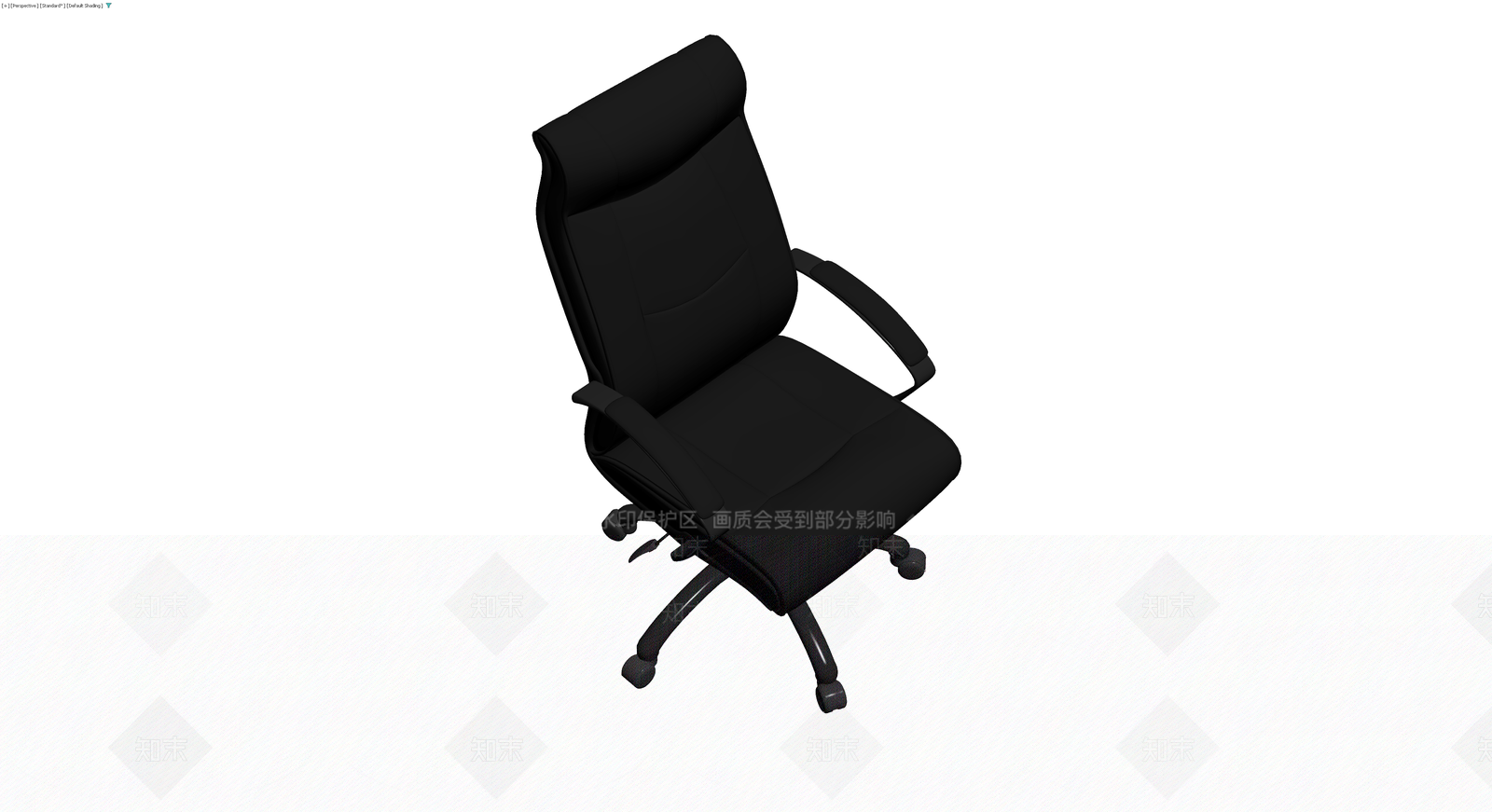 黑色办公椅3D模型下载【ID:1230787235】