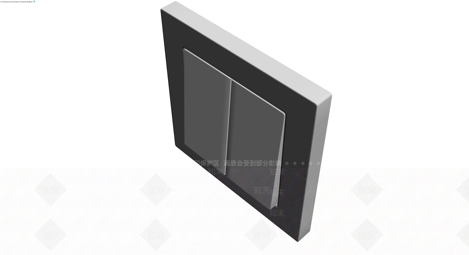 双键翘板开关面板3D模型下载【ID:1230442470】