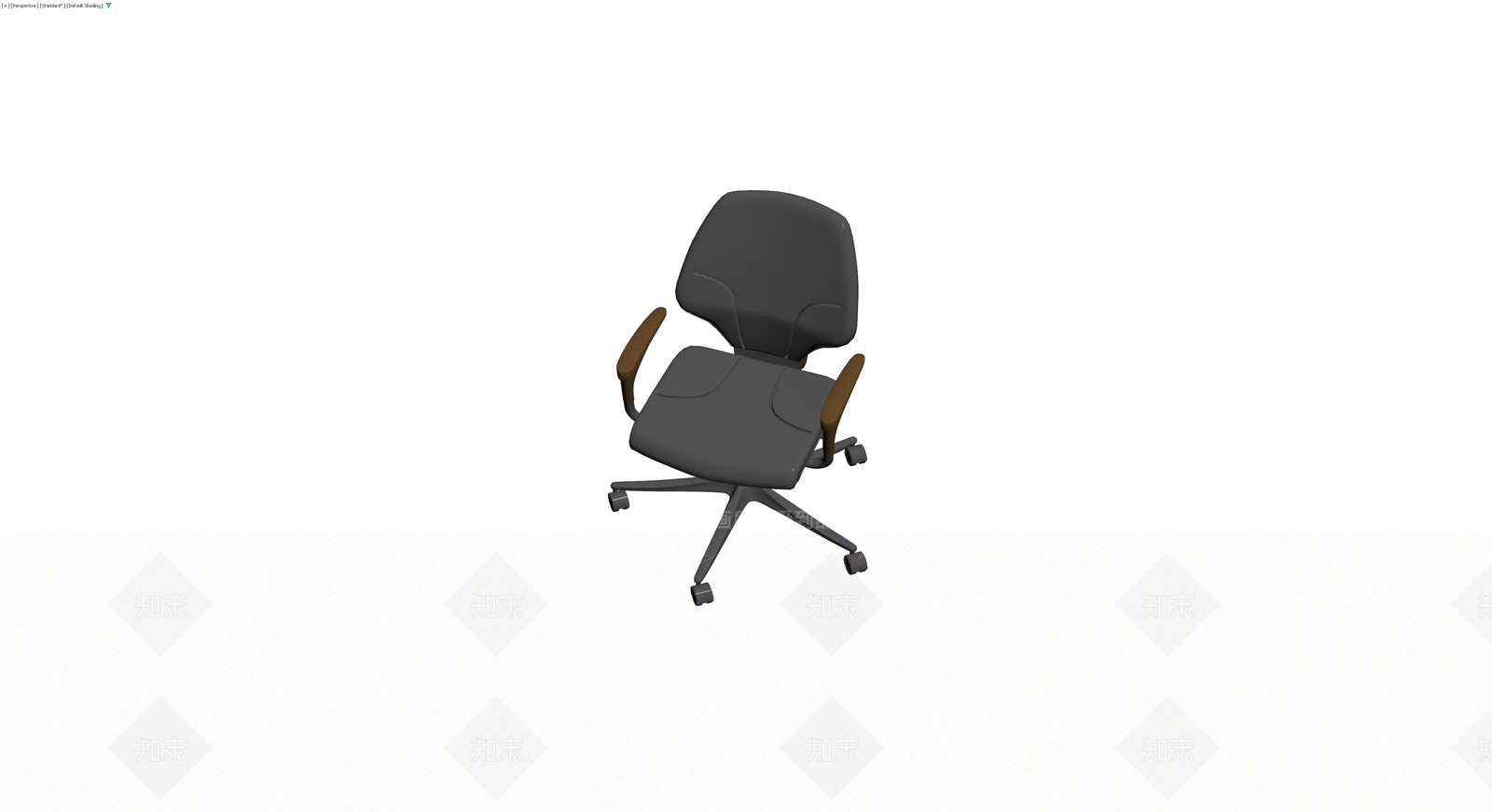 现代办公转椅灰模3D模型下载【ID:1230095283】