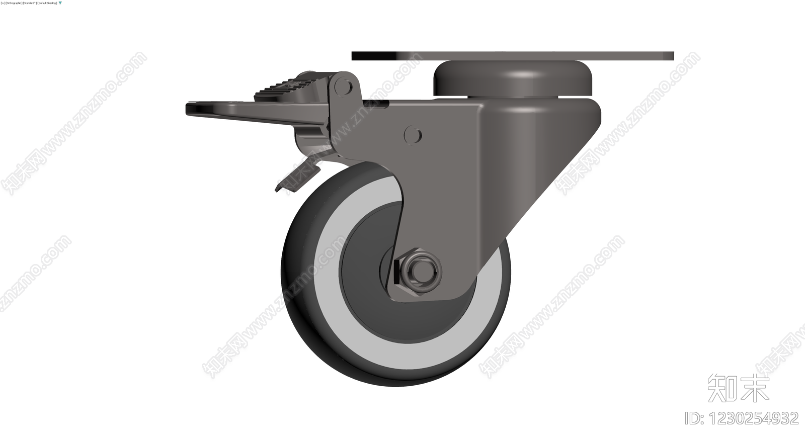 工业脚轮带刹车3D模型下载【ID:1230254932】