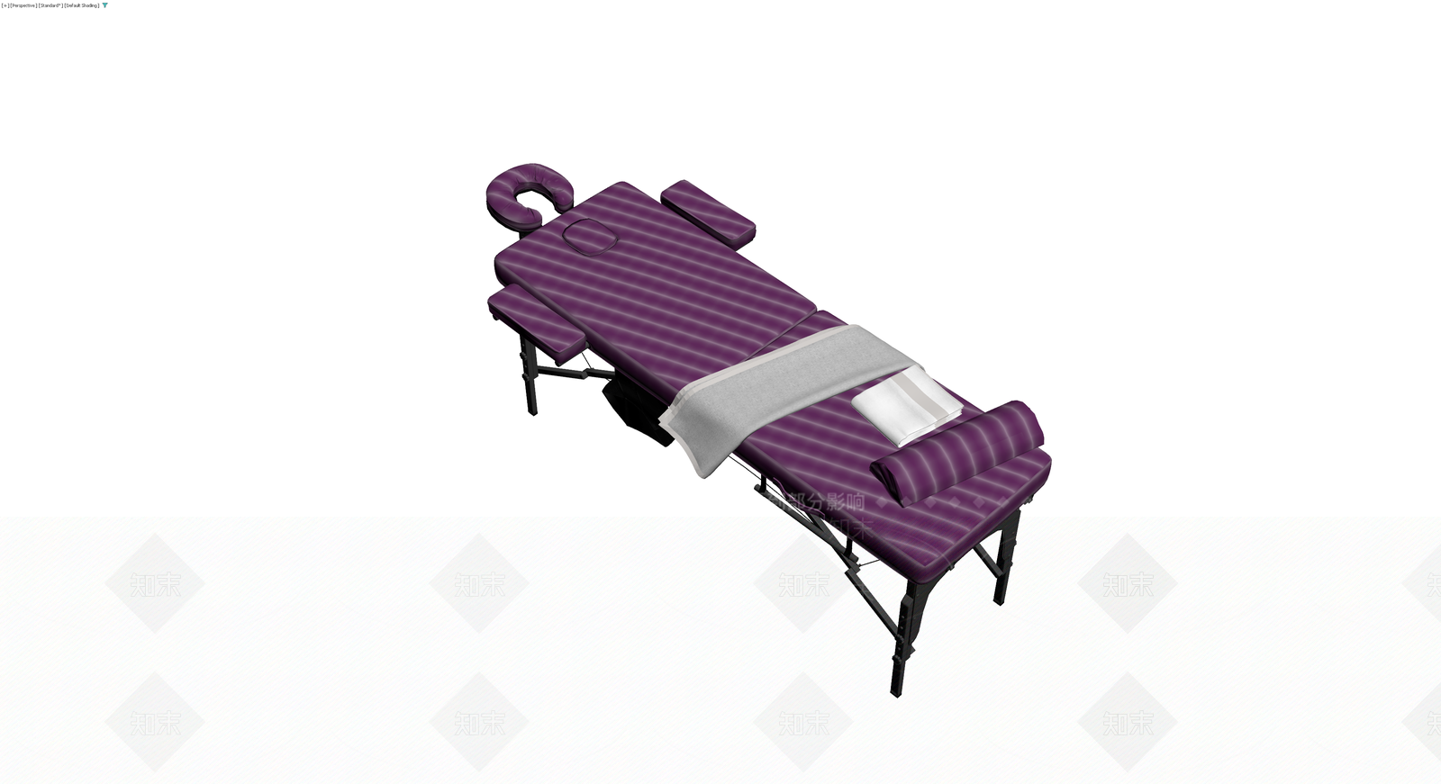 紫色折叠按摩床3D模型下载【ID:1230709968】