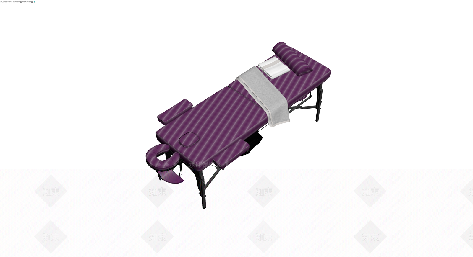 紫色折叠按摩床3D模型下载【ID:1230709968】