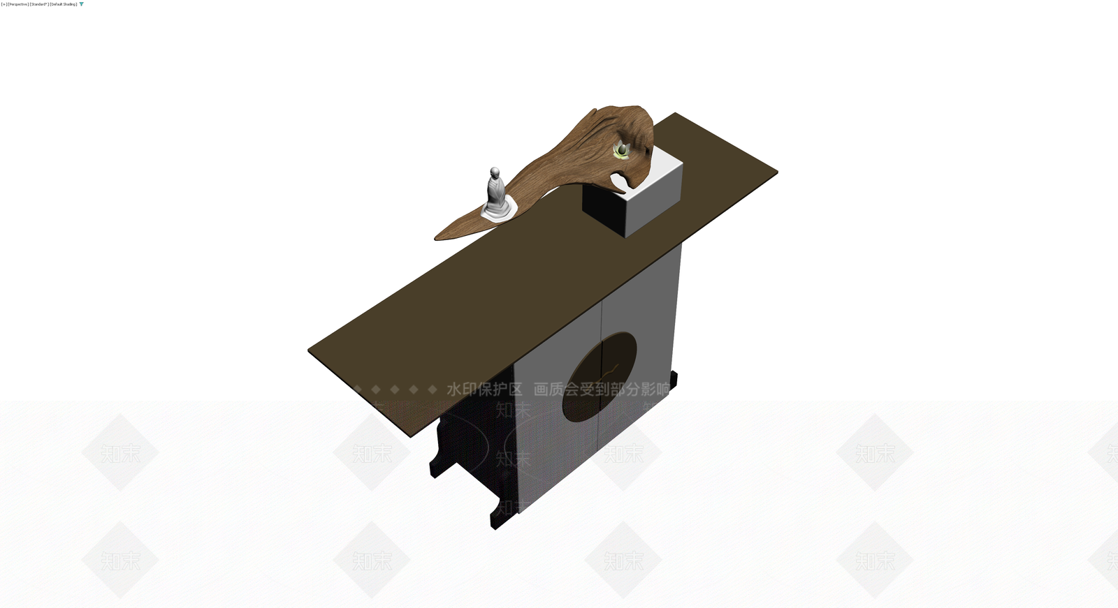 中式神台配佛像摆件3D模型下载【ID:1229658114】