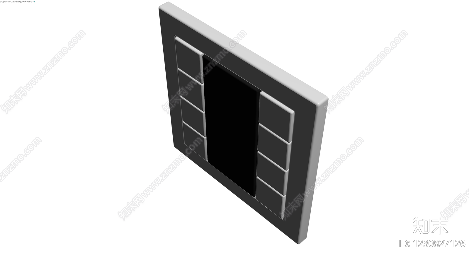 灰色开关面板模型3D模型下载【ID:1230827126】