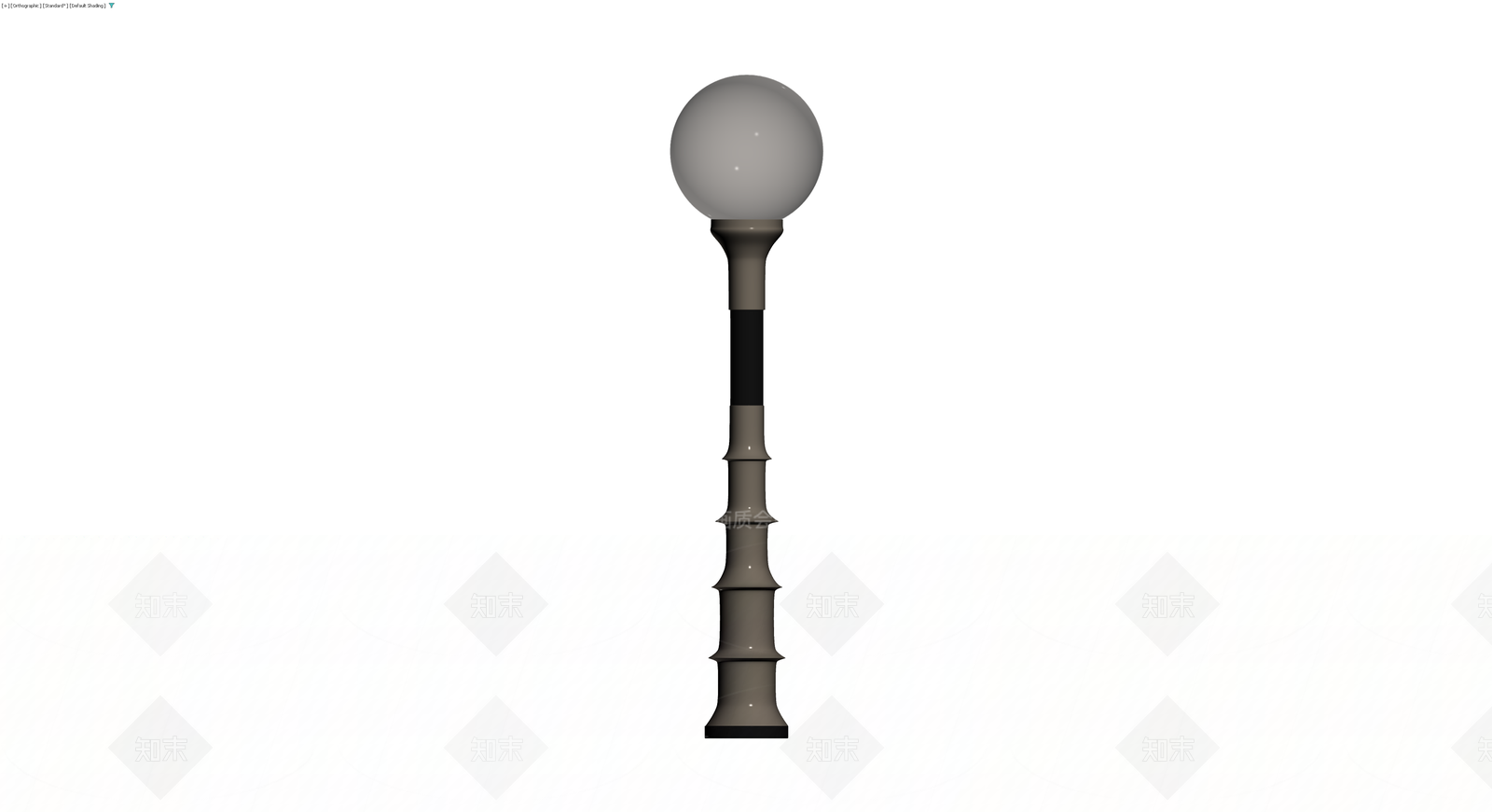 现代落地灯（带玻璃球罩）3D模型下载【ID:1229861442】