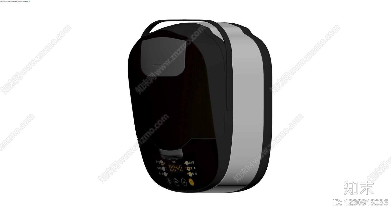 黑银配色电饭煲模型3D模型下载【ID:1230313036】