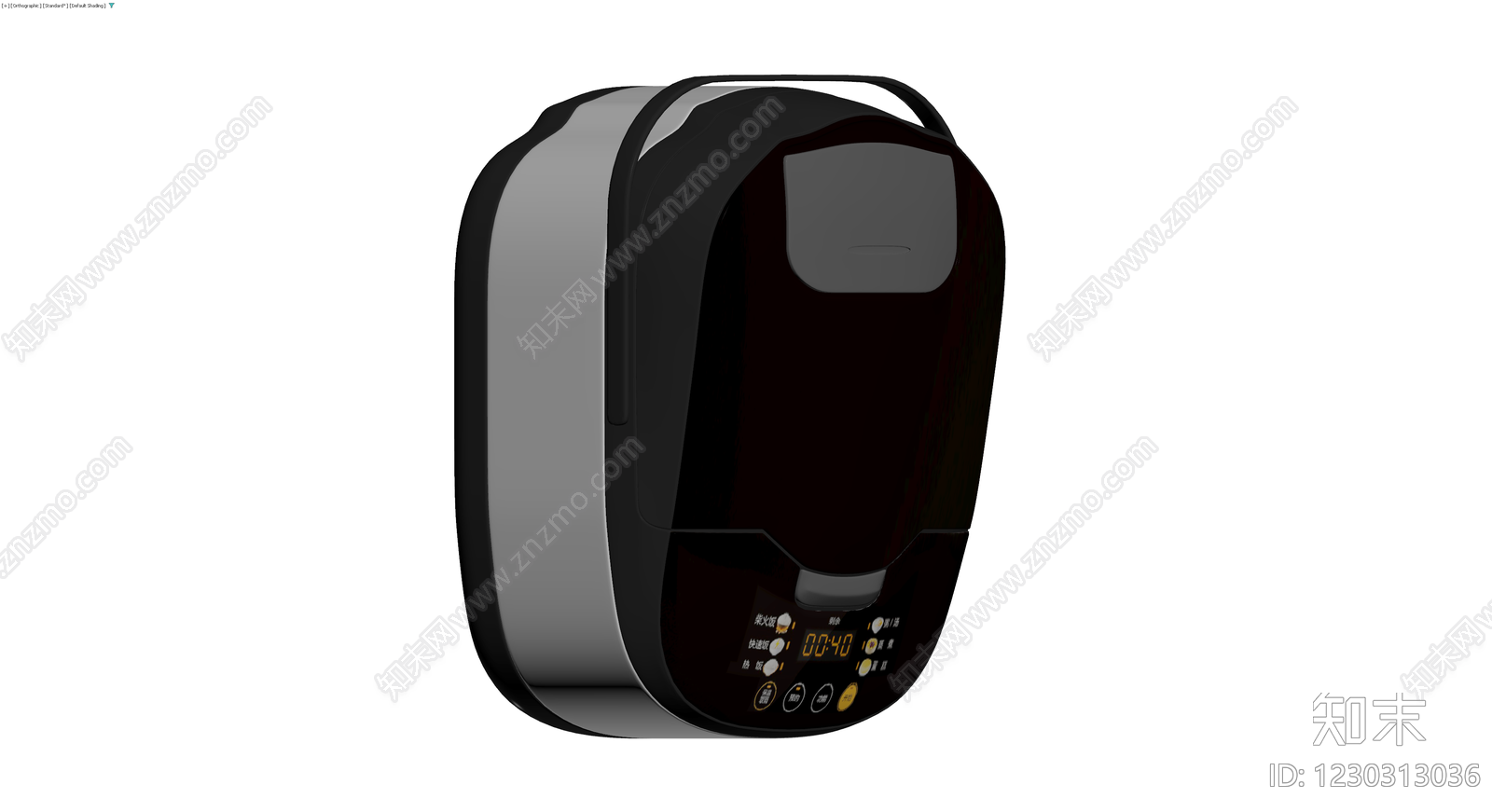 黑银配色电饭煲模型3D模型下载【ID:1230313036】