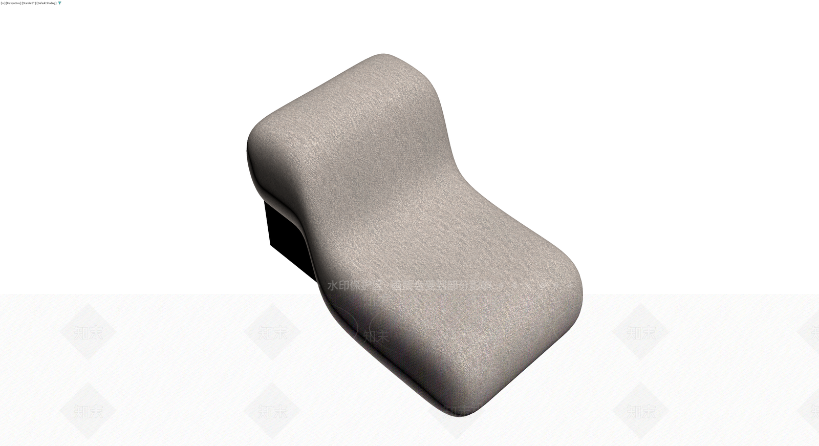 现代灰色布艺休闲椅3D模型下载【ID:1230636278】