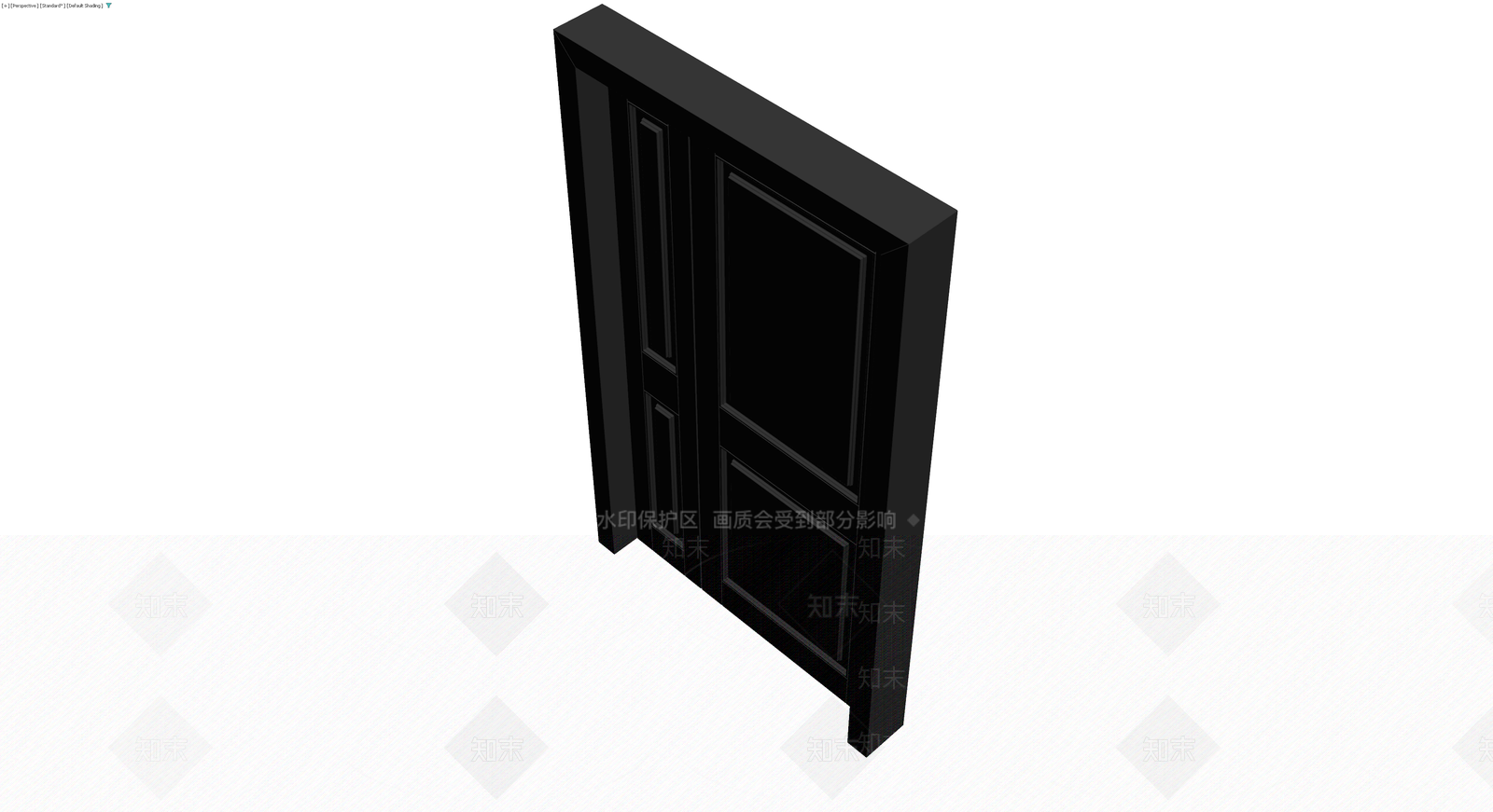 黑色入户门模型3D模型下载【ID:1230539335】
