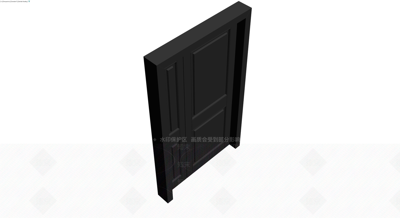 黑色入户门模型3D模型下载【ID:1230539335】
