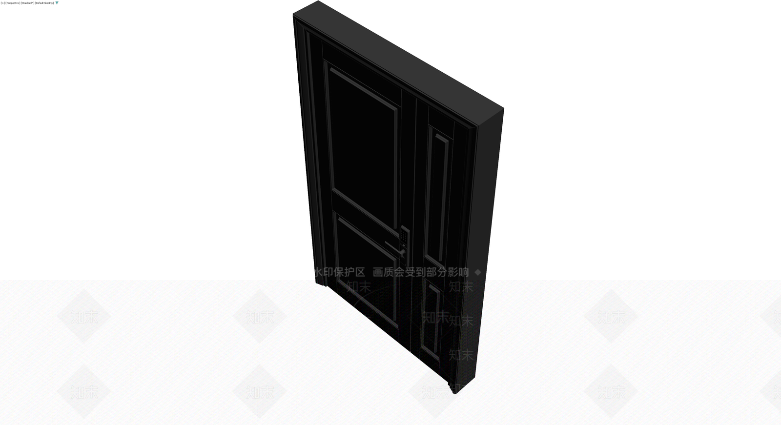 黑色入户门模型3D模型下载【ID:1230539335】
