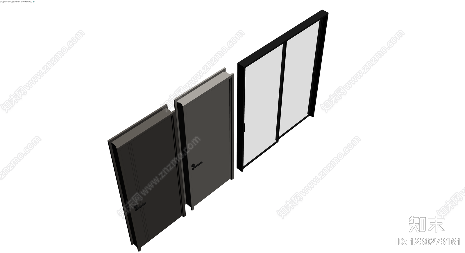 现代风格成品门组合3D模型下载【ID:1230273161】