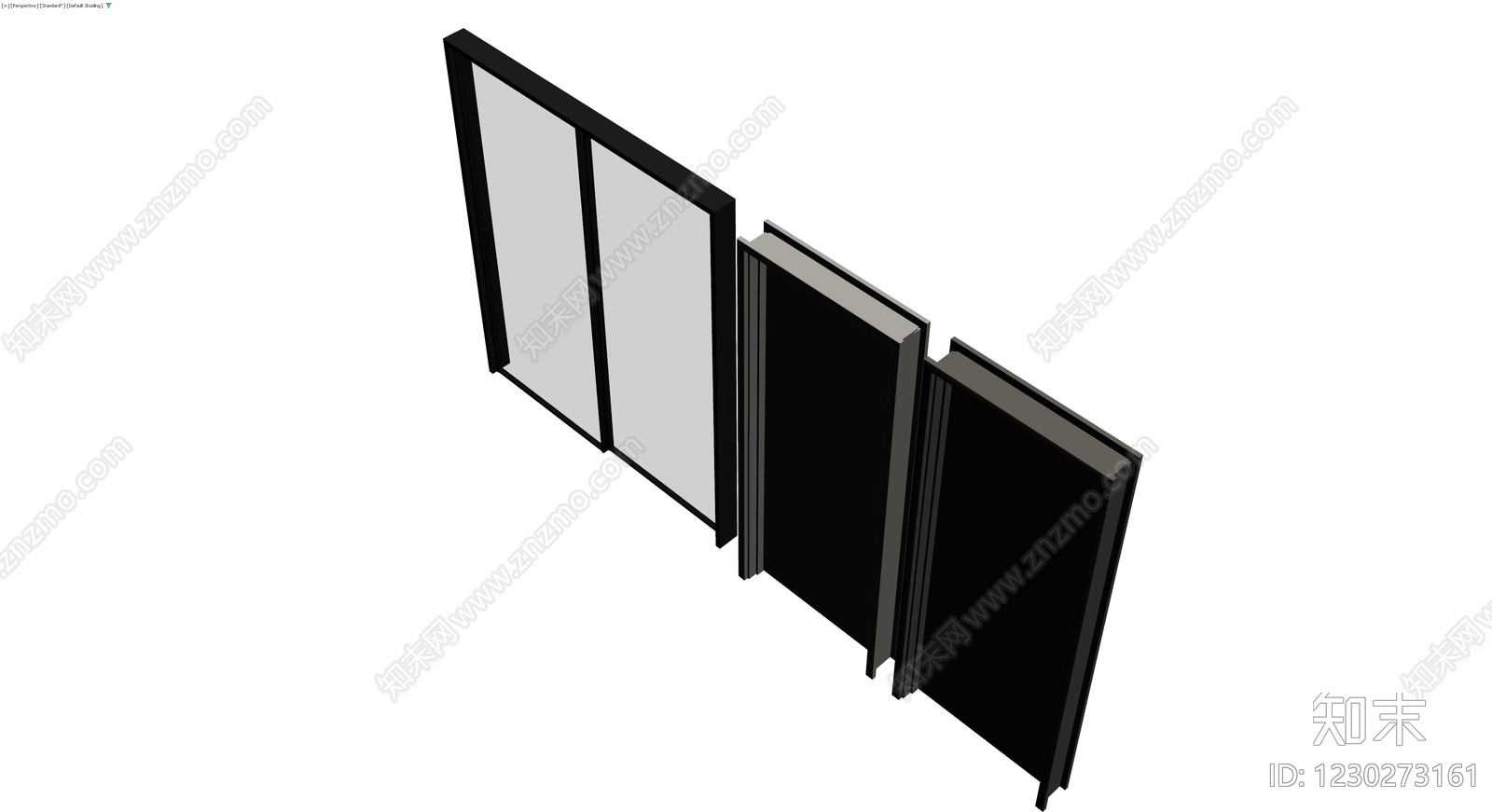 现代风格成品门组合3D模型下载【ID:1230273161】