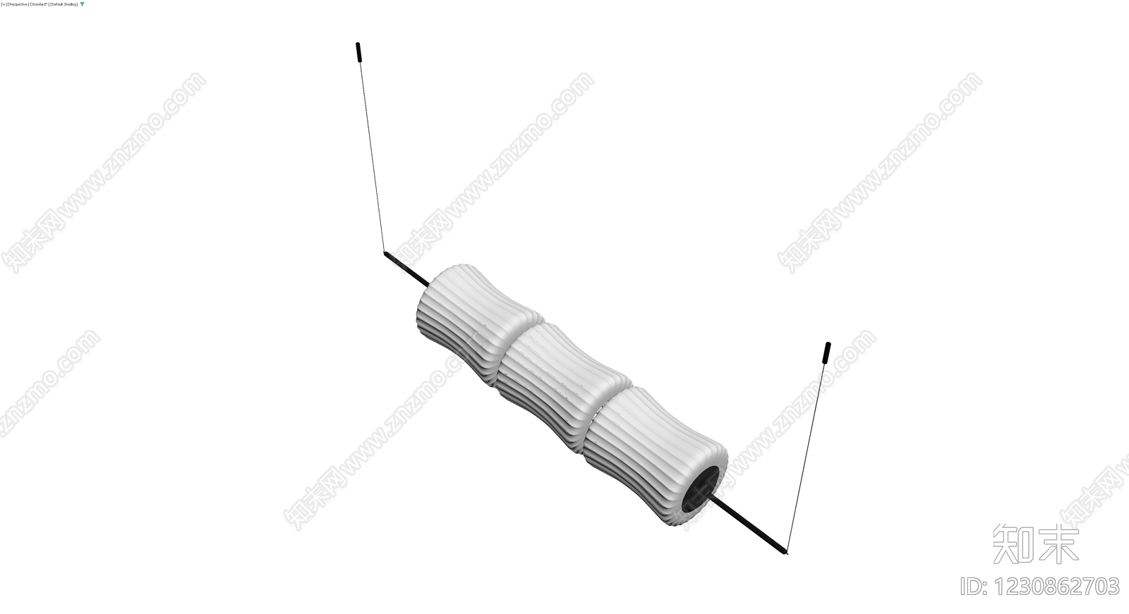 白色条纹绝缘子3D模型下载【ID:1230862703】