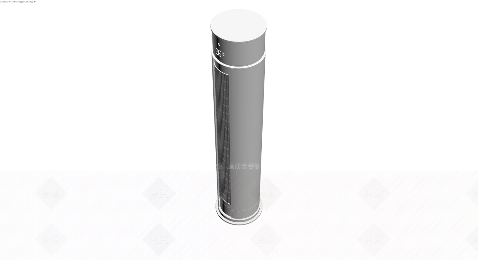 白色圆柱塔扇3D模型下载【ID:1230637529】