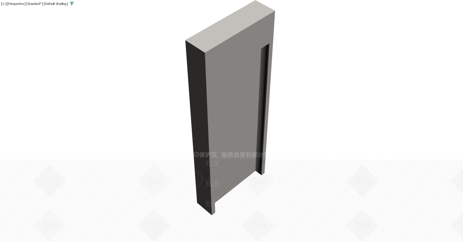 灰色成品门体模型3D模型下载【ID:1229576607】
