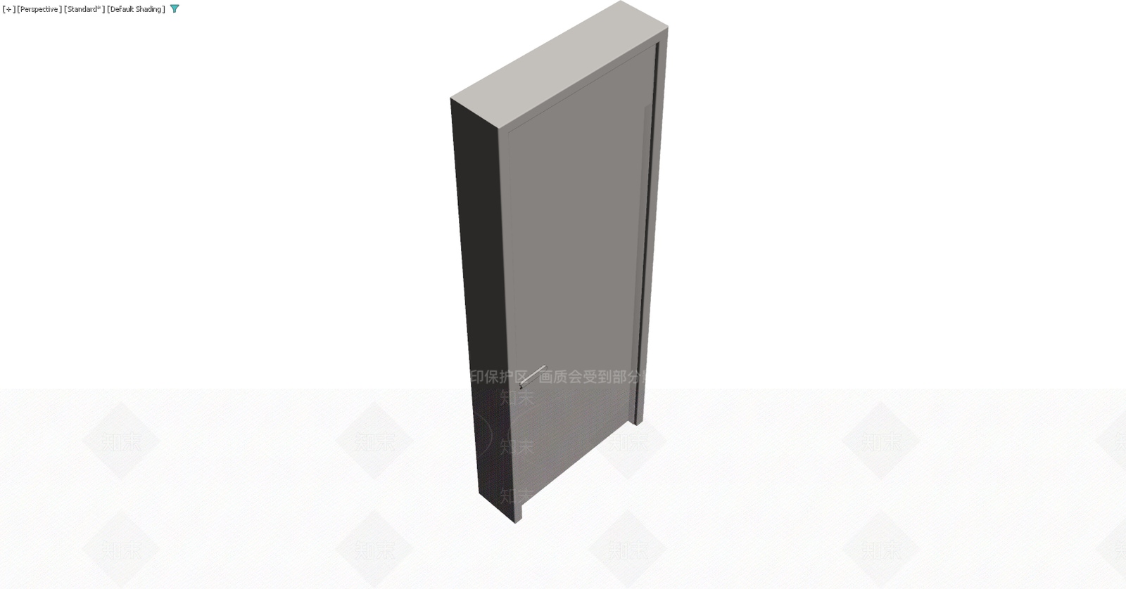 灰色成品门体模型3D模型下载【ID:1229576607】