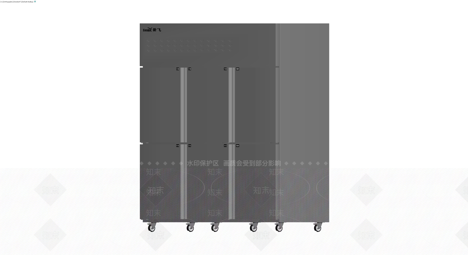 商用四门冷藏展示柜3D模型下载【ID:1230178409】