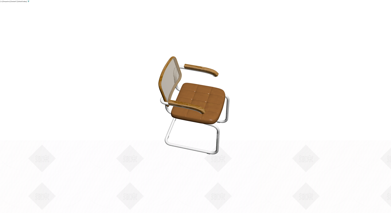 白色金属藤编扶手椅3D模型下载【ID:1230146601】