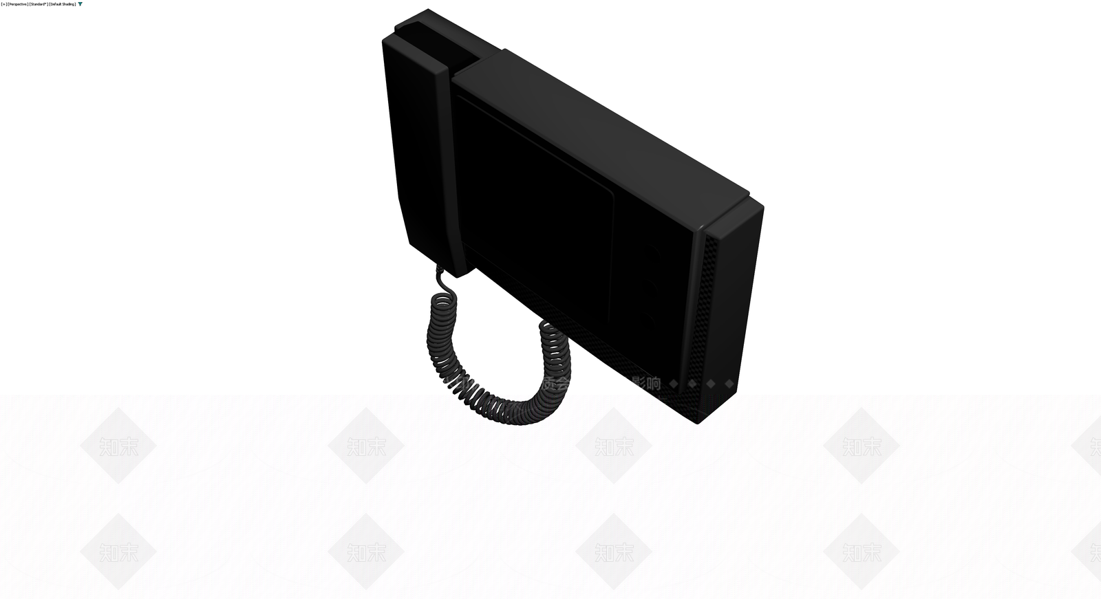 黑色壁挂对讲机3D模型下载【ID:1230411935】